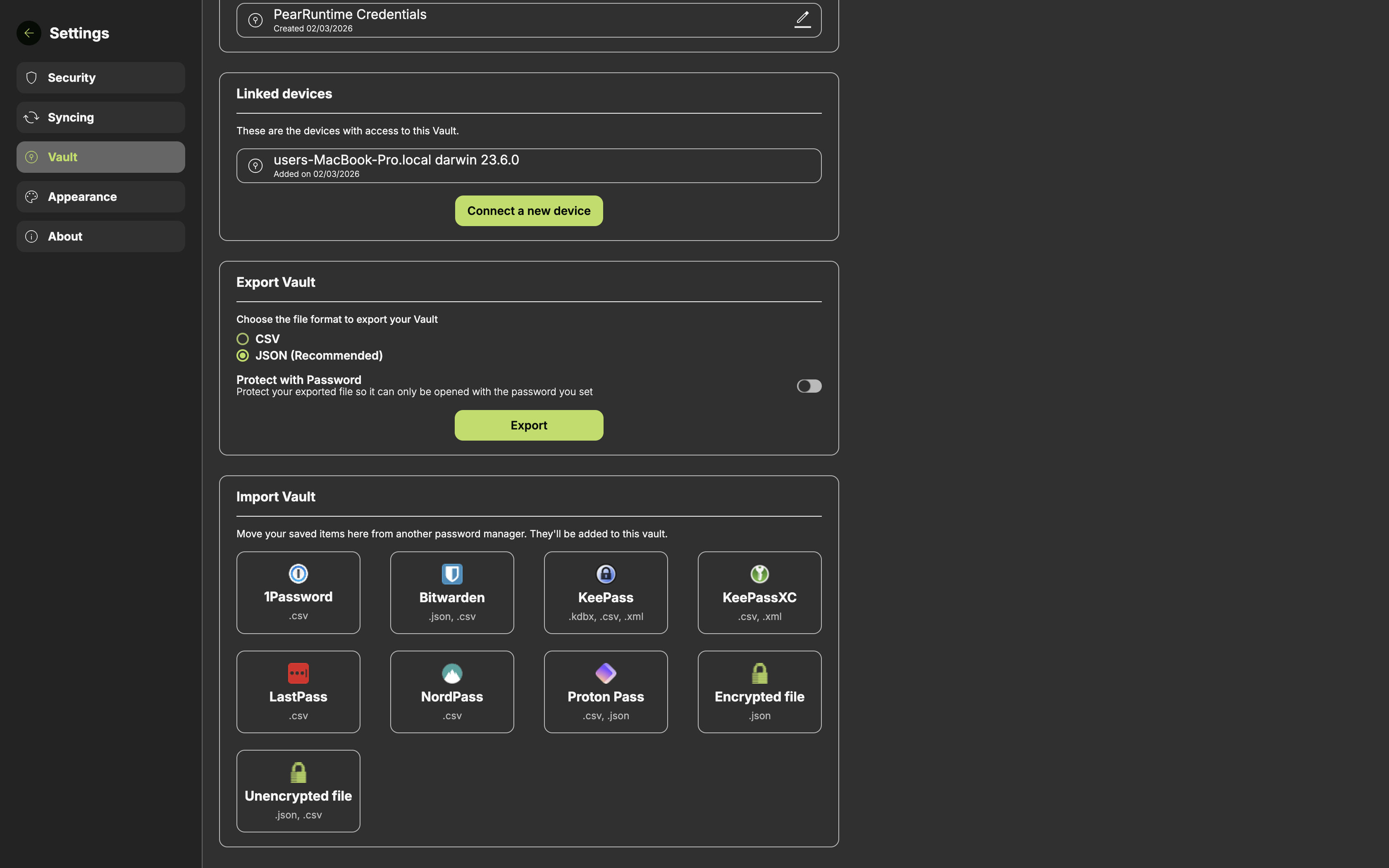 Choose password manager